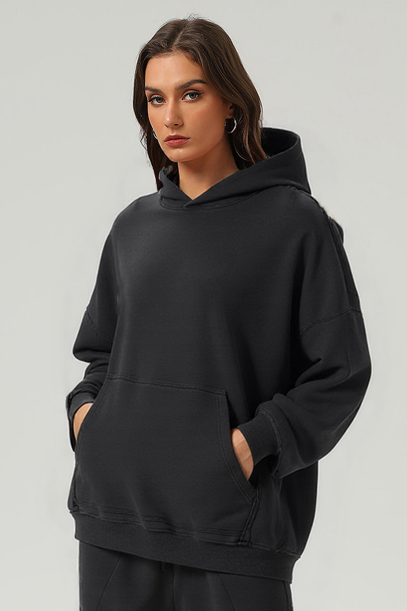 Unisex Vintage Washed Heavyweight Cotton Hoodie