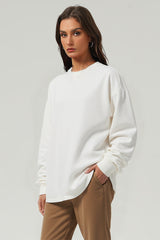 Unisex Heavyweight Retro Long Sleeve Tee: Washed Vintage Loose Fit