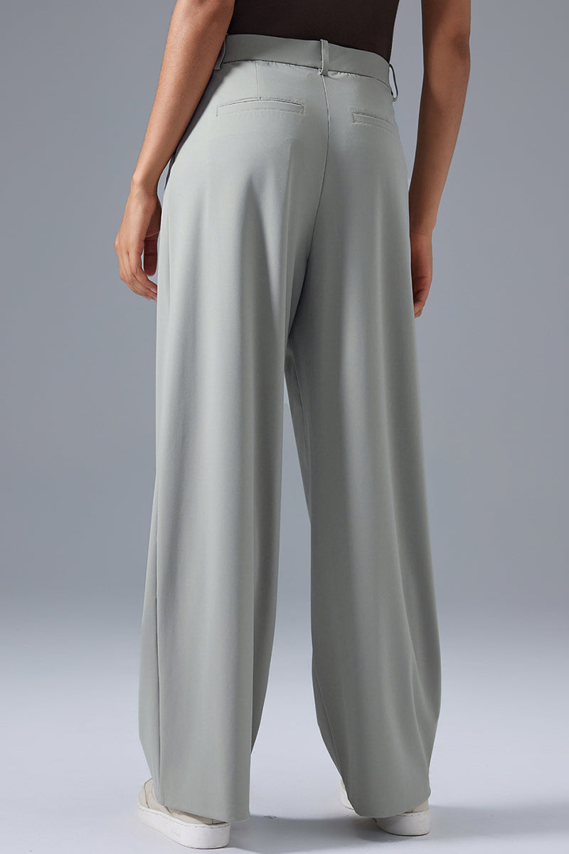Women High-Waist Flowy Wide-Leg Quick-Dry Athletic Casual Pants