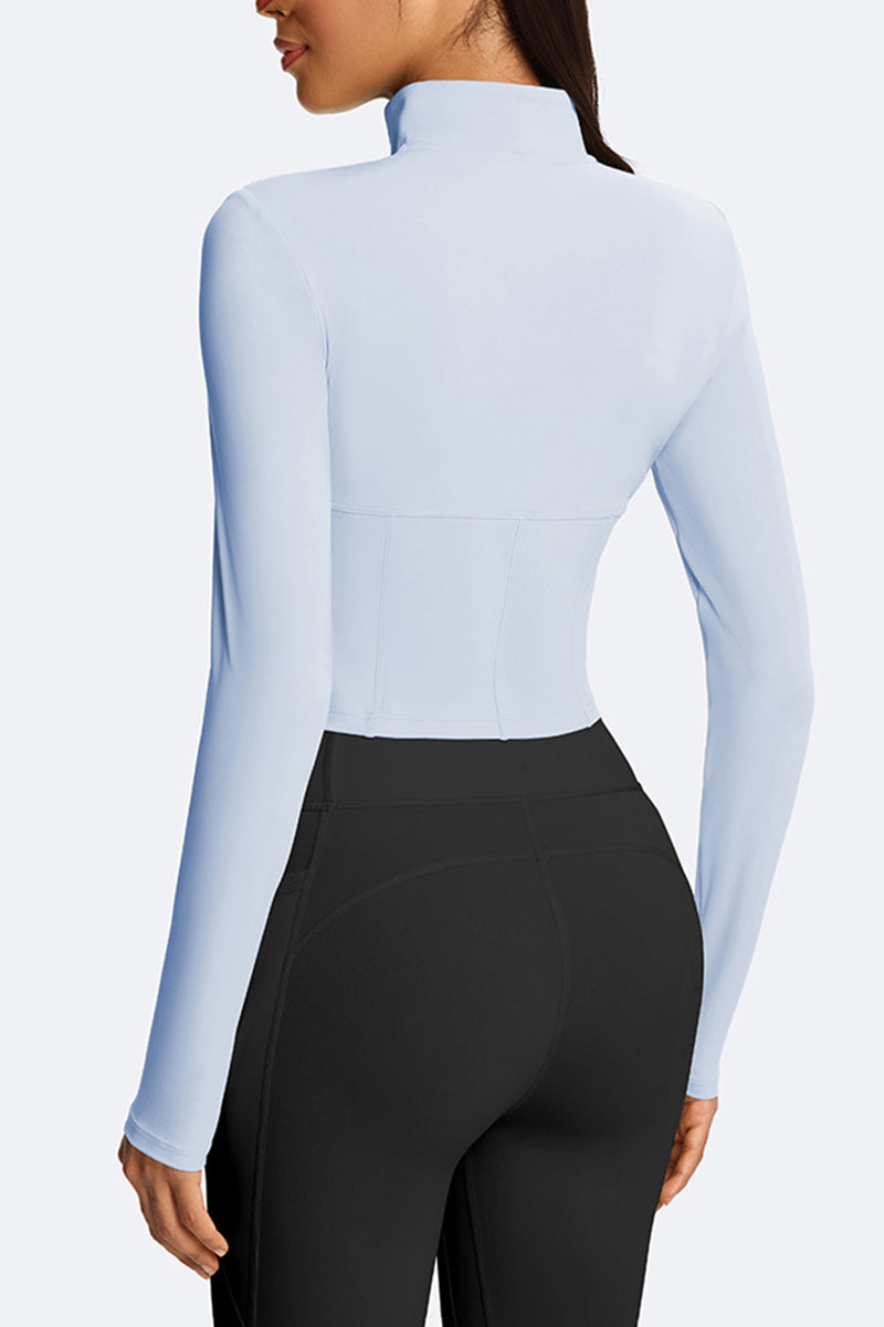 Women Contoured Zip Fitness Top