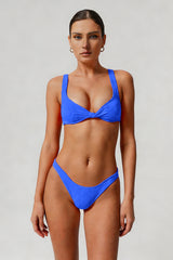 Women's Twist-Front Pleated Sexy Bikini