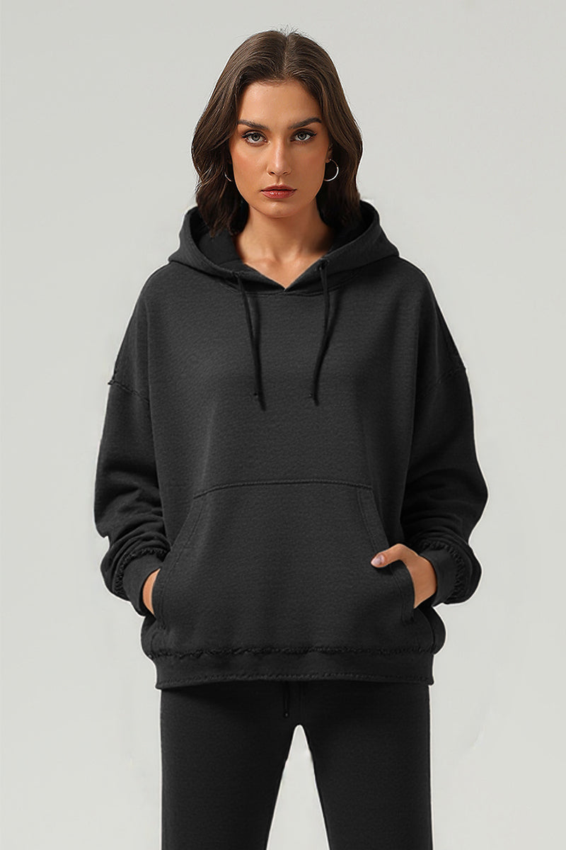 Unisex Boxy Towel-Knit Hoodie