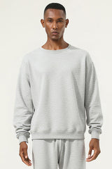 Men's Athletic Pure Color Round neck  Fleece Pullover