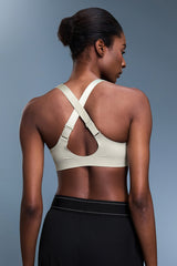 Women Front-Zip Adjustable-Strap Supportive Sports Bra