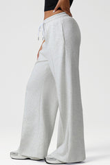 Women High-Waist Drawstring Wide-Leg Yoga Lounge Pants