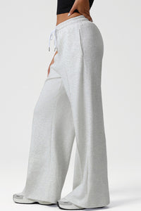 Women High-Waist Drawstring Wide-Leg Yoga Lounge Pants