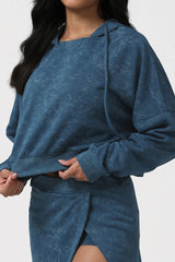 Women Printed Loose Hooded Long Sleeve Sport Hoodie