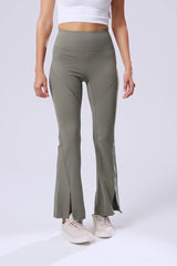 Women High-Waisted Shaping Flared-Leg Naked-Feel Yoga Running Pants
