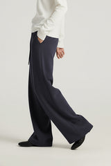 Women Relaxed Mid-Rise Wide-Leg Banana Pants - Lyocell Air Layer