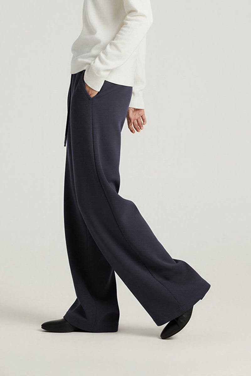 Women Relaxed Mid-Rise Wide-Leg Banana Pants - Lyocell Air Layer