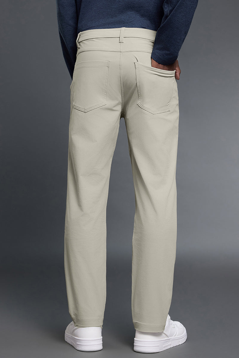 Men Comfortable Straight Leg Business Casual Dress Pants