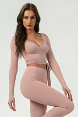 Women's ballet crossover yoga long-sleeved blouse jacket