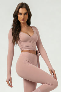 Women's ballet crossover yoga long-sleeved blouse jacket