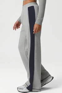 Women High-Waist Color-Block Wide-Leg Yoga Lounge Pants