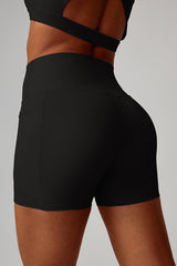 Women High-Waist Quick-Dry Pocket Yoga Shorts