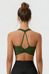 Women's Thin Strap U-Neck Naked Feel Breathable Sport Bra