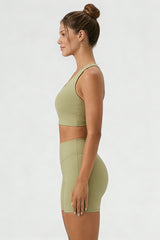 Women's Halterneck Cutout Twist Back Sports Bra