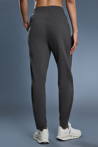 Women Breathable Convertible Hem Workout Jogger Pants