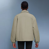 Women Lapel Casual Lightweight Waterproof Thermal Padded Jacket