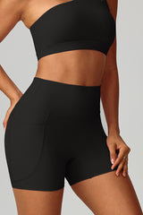 Women High-Waist Quick-Dry Pocket Yoga Shorts