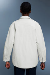 Women Cotton Feel Lapel Shirt Style Thermal Lined Casual Jacket