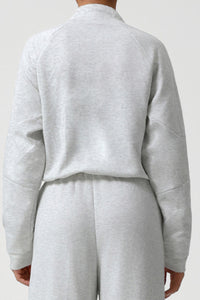 Women Thickened Half-Zip Adjustable-Hem Workout Hoodie