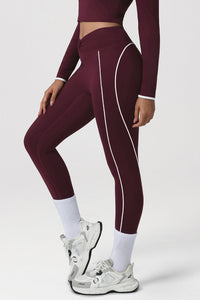 Women Color Block High-Waist Sport Leggings