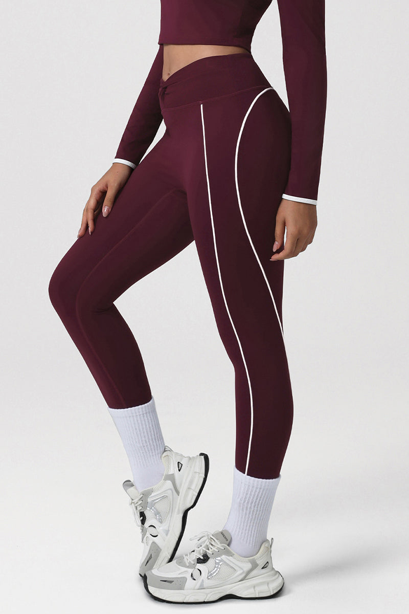 Women Color Block High-Waist Sport Leggings