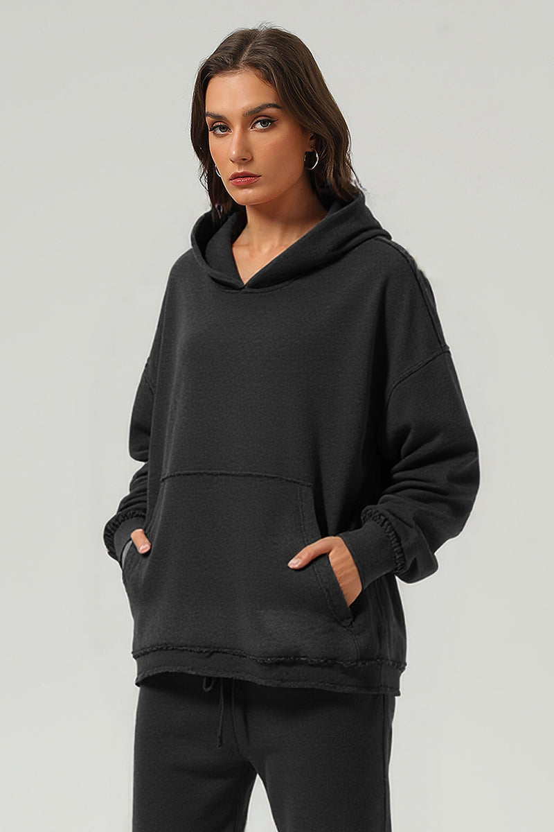 Unisex Boxy Towel-Knit Hoodie