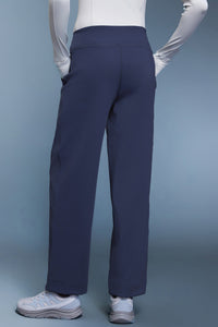 Women Loose Straight Leg Fleece-Lined Yoga Running Sweatpants