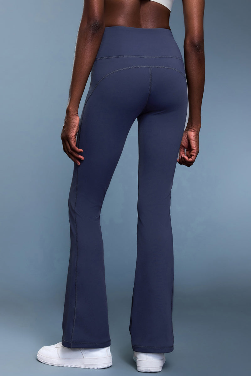Women High-Waisted Flared Fleece-Lined Sculpting Yoga Leggings