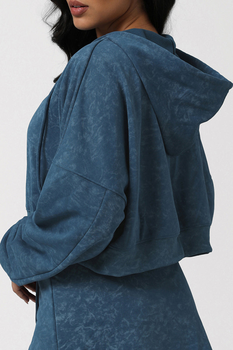 Women Printed Loose Hooded Long Sleeve Sport Hoodie