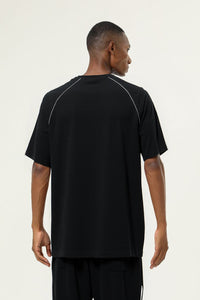 Men's Cotton Athletic Color-block Patchwork T-shirt