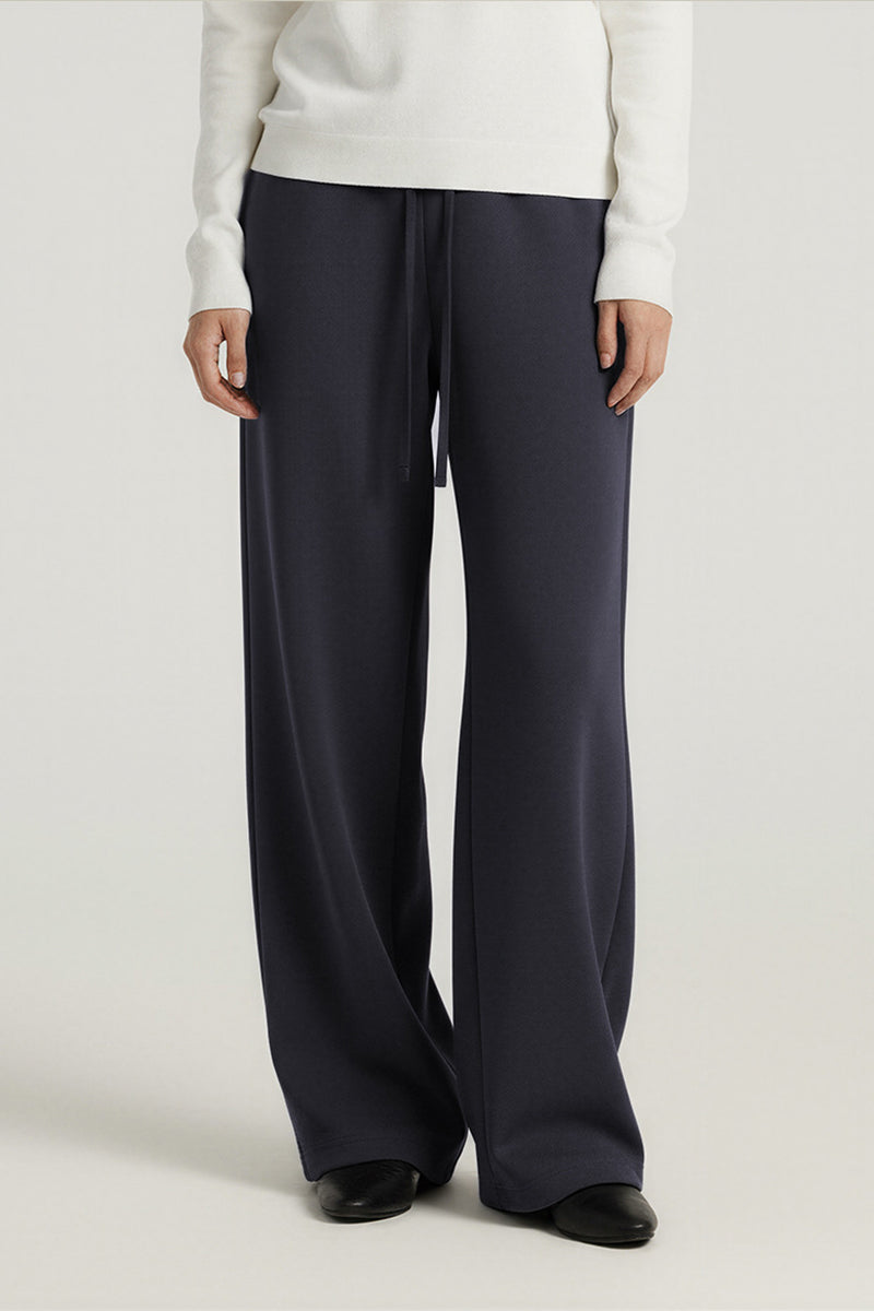 Women Relaxed Mid-Rise Wide-Leg Banana Pants - Lyocell Air Layer