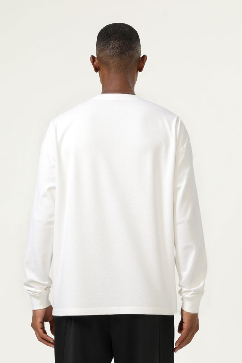 Men's Streetwear Cotton Loose Fitting Solid Pullover