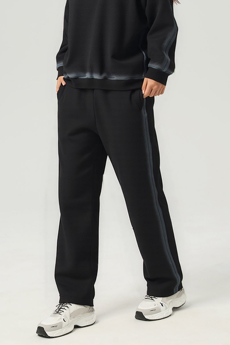 Unisex Retro Fleece Straight-Leg Sweatpants