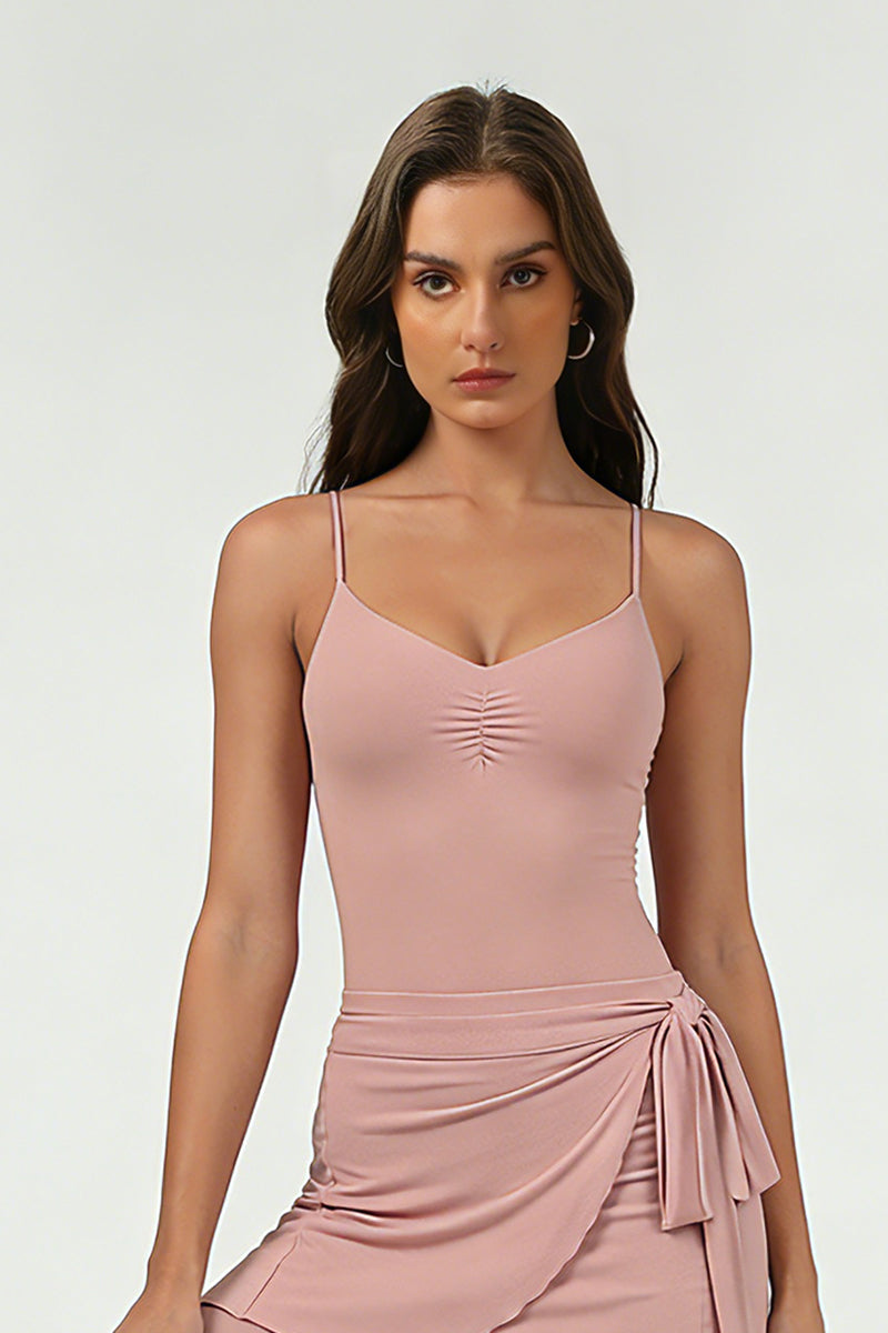 Women's Sports Ballet Pleated Sleeveless Yoga Top