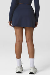 Women Athletic Built-in Shorts Adjustable Strap Tennis Skirt