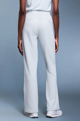 Women Waffle Knit High Waist Flared Leg Lounge Pants
