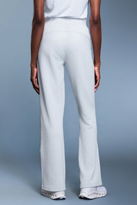 Women Waffle Knit High Waist Flared Leg Lounge Pants