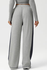 Women High-Waist Color-Block Wide-Leg Yoga Lounge Pants