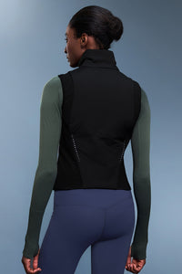 Women Stand-Collar Fleece-Lined Windproof Lightweight Vest
