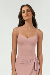 Women's Sports Ballet Pleated Sleeveless Yoga Top