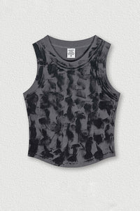 Women's Distressed Washed Tank Top - Streetwear Style