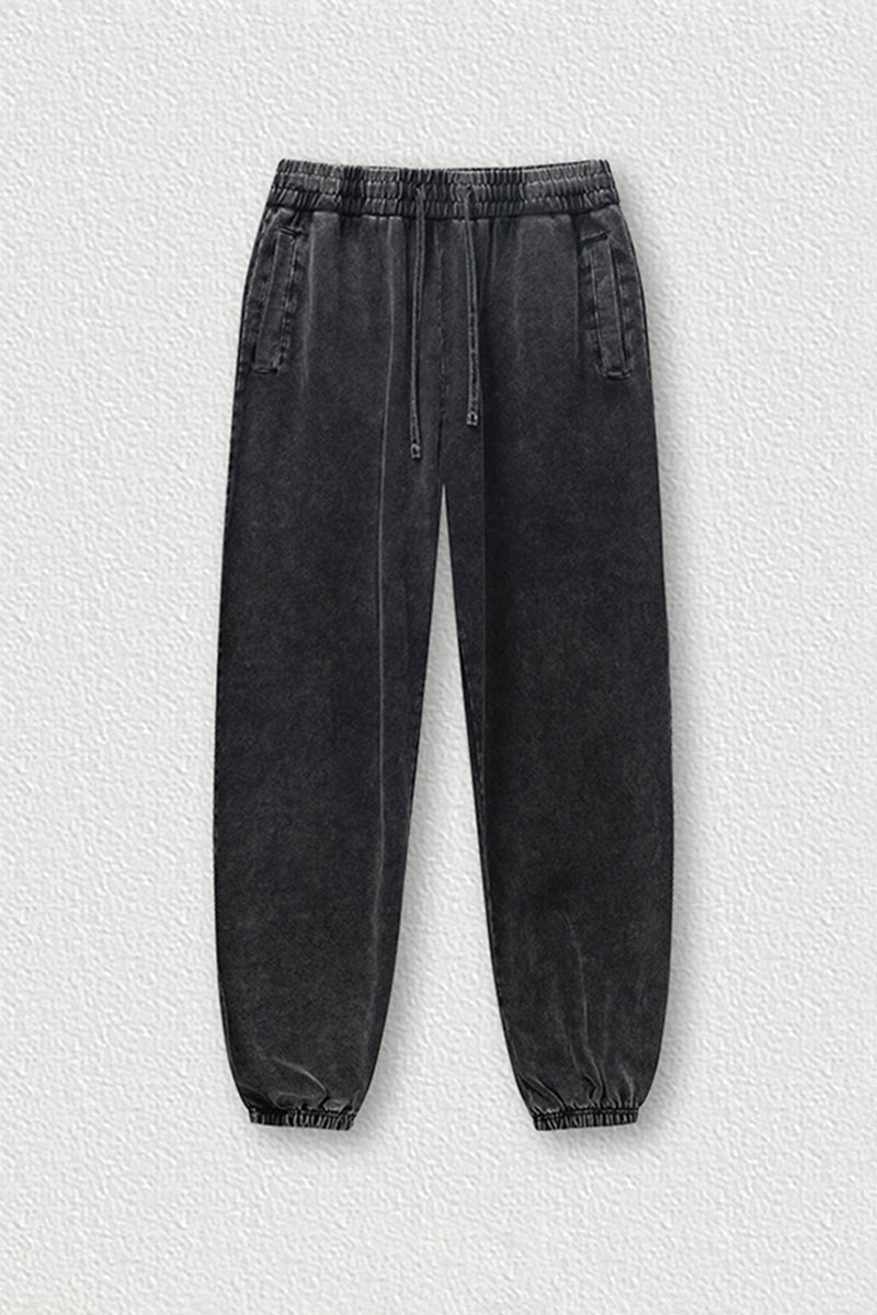 Lightweight Washed Joggers - Distressed Casual Sweatpants for Spring/Summer