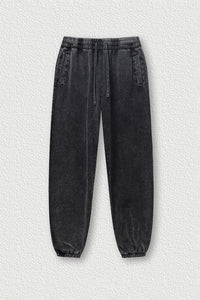 Lightweight Washed Joggers - Distressed Casual Sweatpants for Spring/Summer