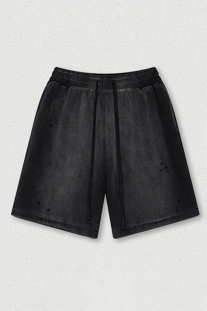 Distressed Athletic Shorts - Unisex Loose Fit Ripped Casual Shorts