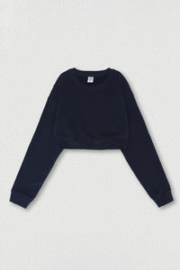 Women's crop top cropped crewneck sweatshirt