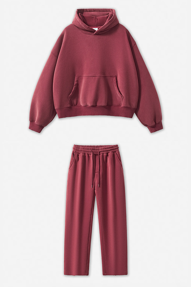 Unisex Vintage Wash Raglan Hoodie And Pants