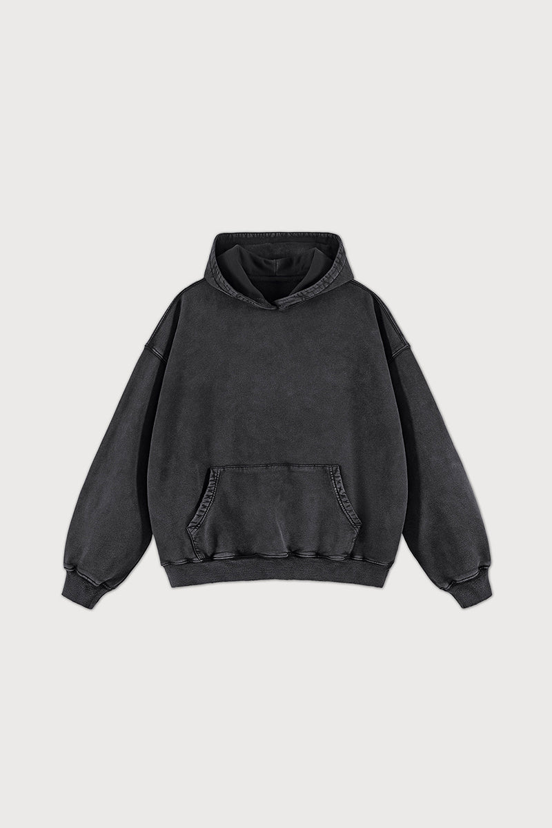 Unisex Grunge Wash Loose Fit Hoodie